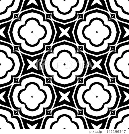 Abstract Seamless Geometric Black and White Pattern. Abstract Seamless Geometric Black and White Pattern. 142196347