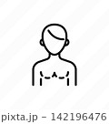 Gynecomastia thin line icon. Plastic surgery for men. Vector illustration. 142196476
