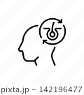 Hair transplantation thin line icon. Medical procedure of extraction follicles. Vector illustration. 142196477