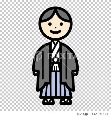 Male with haori and hakama 142196674