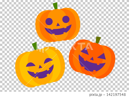 ハロウィンの素材 142197548