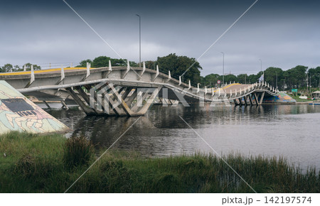 La Barra Undulating Bridge Punta Del Este Dramatic Sky Clouds La Barra Undulating Bridge Punta Del Este Dramatic Sky Clouds 142197574