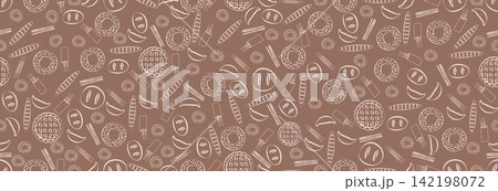 Bakery and sweets seamless pattern background Bakery and sweets seamless pattern background 142198072