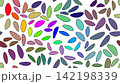 Seamless pattern with colorful abstract organic shapes and spots on a white background. 142198339