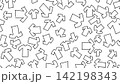 Seamless pattern featuring hand-drawn black t-shirts scattered on a white background. Perfect for apparel design, textile prints, and backgrounds. 142198343