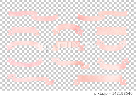 Watercolor ribbon set Watercolor ribbon set 142198540