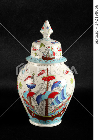 decorative antique handmade ceramic vase 142198666