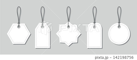 set of different blank paper tag labels isolated vector illustration set of different blank paper tag labels isolated vector illustration 142198756