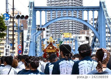 深川八幡祭の風景 東京 深川八幡祭の風景 東京 142198939