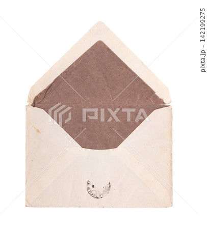 open vintage envelope isolated open vintage envelope isolated 142199275