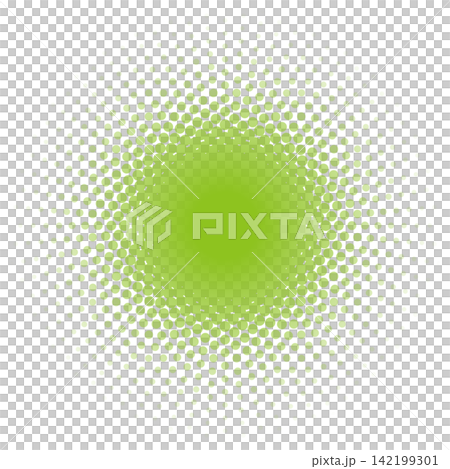 Yellow-green dots that change in size from large to small. 142199301