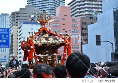 佃祭の風景　東京 142199449