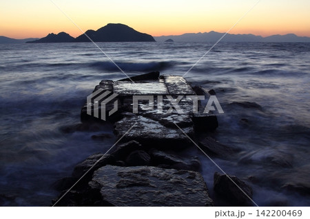 Seaside town of Turgutreis and spectacular sunsets 142200469