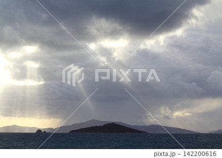 Seaside town of Turgutreis and spectacular sunsets 142200616