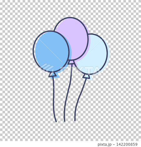 手描き風_風船,バルーン_イラスト02 142200859