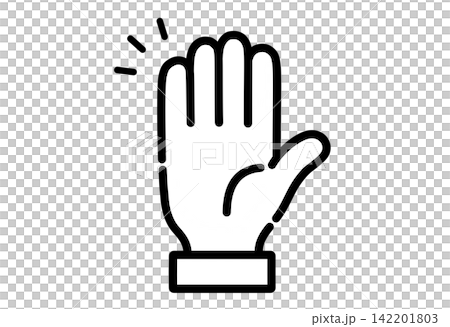 Hand icon illustration with sleeves Hand icon illustration with sleeves 142201803