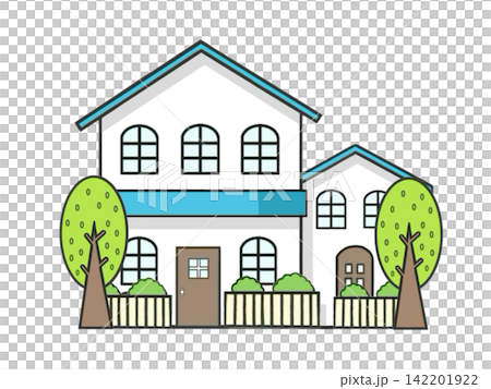 新築二階建てのお洒落な家(住宅) 新築二階建てのお洒落な家(住宅) 142201922
