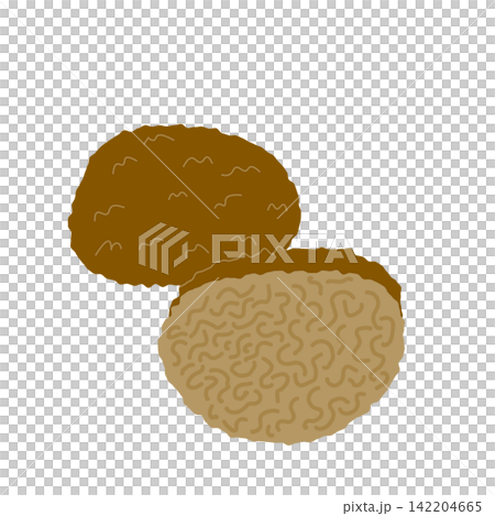 Truffles, one of the world's three great delicacies, and flat mushrooms without prominent lines. 142204665