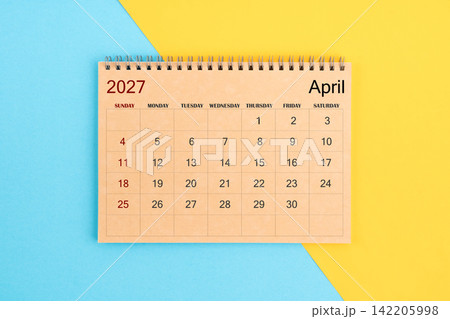 April 2027 brown calendar for 2026 year. 142205998