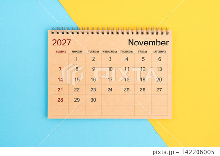 November 2027 brown calendar for 2026 year. November 2027 brown calendar for 2026 year. 142206005
