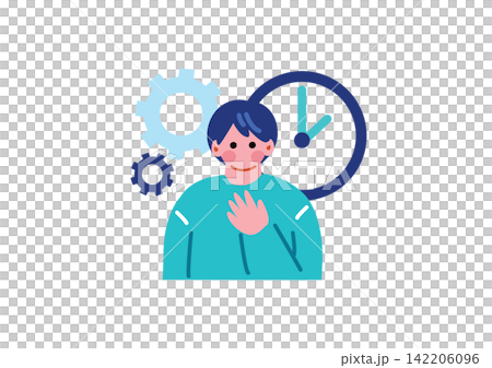 時間緊迫的商人的插圖 時間緊迫的商人的插圖 142206096