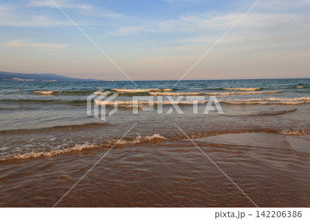 View of the stormy Black sea in Bulgaria View of the stormy Black sea in Bulgaria 142206386
