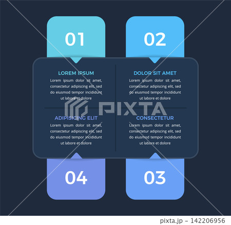 Four Step Colorful Infographic Template 142206956