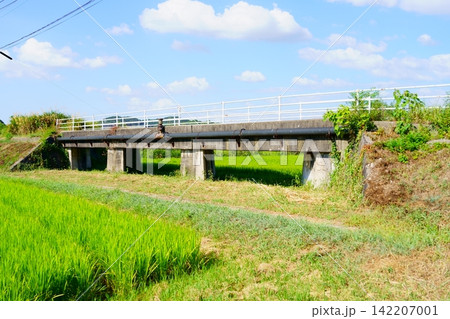 【荒尾市営電気鉄道の遺構】旧浦川の竹下橋りょう 【荒尾市営電気鉄道の遺構】旧浦川の竹下橋りょう 142207001
