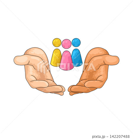 Illustration of Community Support 142207488