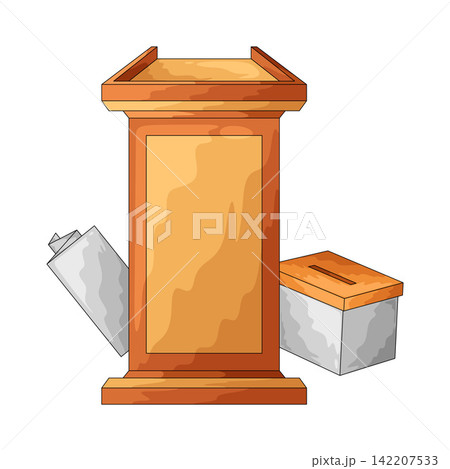 Illustration of Speech Podium Illustration of Speech Podium 142207533