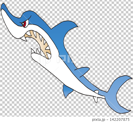 手繪動物插畫 ☆ 鯊魚 142207875