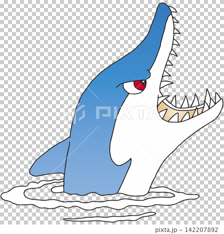 手書き動物イラスト☆サメ 手書き動物イラスト☆サメ 142207892