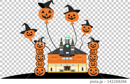 ハロウィーンのグラフィック素材イラスト ハロウィーンのグラフィック素材イラスト 142209266