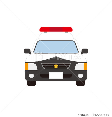 パトカーの正面のイラスト パトカーの正面のイラスト 142209445