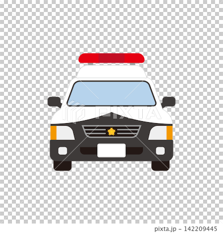 Illustration of the front of a police car Illustration of the front of a police car 142209445