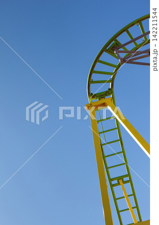 Close-up of a thrill ride at the fairground 142211544