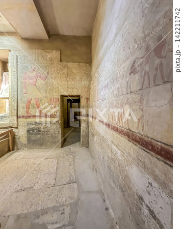 The Mereruka Mastaba, one of the tombs of noblemen from the Old Kingdom in the Saqqara Necropolis, Egypt. 142211742
