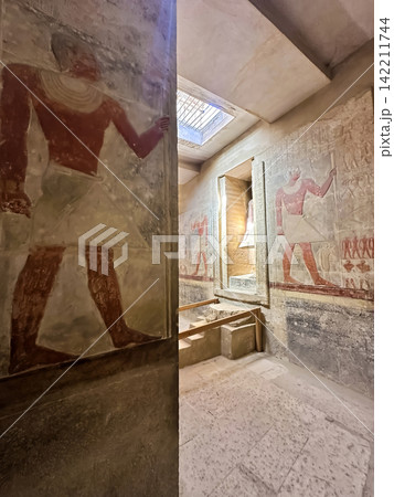 The Mereruka Mastaba, one of the tombs of noblemen from the Old Kingdom in the Saqqara Necropolis, Egypt. The Mereruka Mastaba, one of the tombs of noblemen from the Old Kingdom in the Saqqara Necropolis, Egypt. 142211744