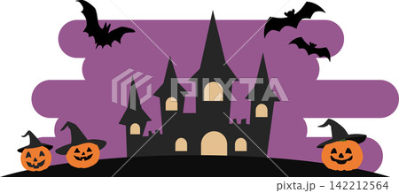 ハロウィーンのグラフィック素材イラスト ハロウィーンのグラフィック素材イラスト 142212564