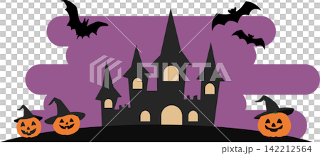 ハロウィーンのグラフィック素材イラスト ハロウィーンのグラフィック素材イラスト 142212564