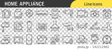 Home appliances icon set Home appliances icon set 142212902