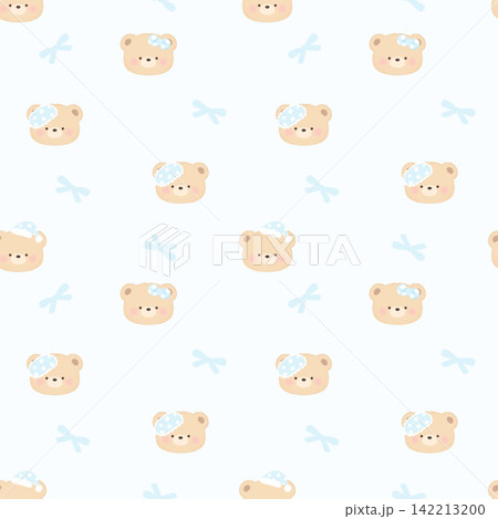 Varied set of cute kids and vintage floral seamless pattern swatch collection 142213200