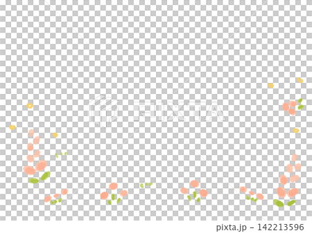 Cute watercolor pink flower frame Cute watercolor pink flower frame 142213596