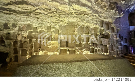Catacombs and sarcophagi for the burial of mummies of sacred Apis bulls in the ancient Serapeum complex at Saqqara, Egypt. Catacombs and sarcophagi for the burial of mummies of sacred Apis bulls in the ancient Serapeum complex at Saqqara, Egypt. 142214095
