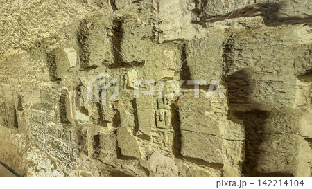 Catacombs and sarcophagi for the burial of mummies of sacred Apis bulls in the ancient Serapeum complex at Saqqara, Egypt. Catacombs and sarcophagi for the burial of mummies of sacred Apis bulls in the ancient Serapeum complex at Saqqara, Egypt. 142214104