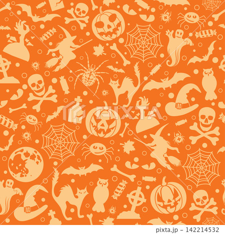Seamless Halloween Pattern Seamless Halloween Pattern 142214532