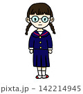 学生の女の子のイラスト 142214945