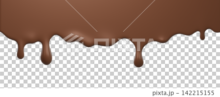chocolate Ice Cream melt with glossy drops on Transparent background. The syrup, Liquid flows down. Drops of sweet green ice cream in the form of a decorative border for culinary, food design chocolate Ice Cream melt with glossy drops on Transparent background. The syrup, Liquid flows down. Drops of sweet green ice cream in the form of a decorative border for culinary, food design 142215155