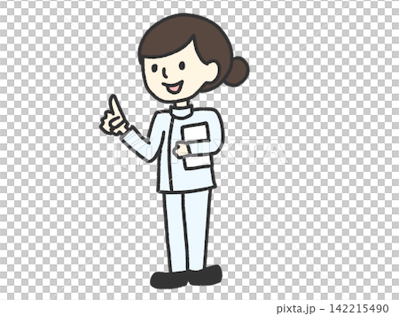 Illustration of a nurse giving an explanation. 142215490