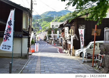 長野県下諏訪町 中山道下諏訪宿の街並み 長野県下諏訪町 中山道下諏訪宿の街並み 142216044